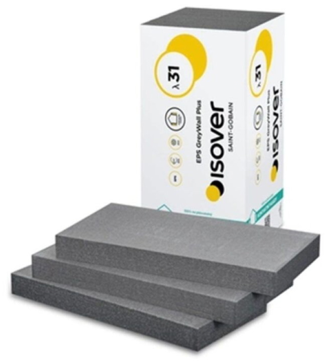 Tepelná izolace Isover EPS GreyWall Plus tl. 140 mm (1,5 m²/bal.)