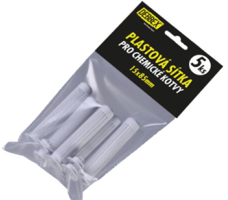 Plastová sítka pro kotvení do dutých materiálů 20 × 85 mm 5 ks