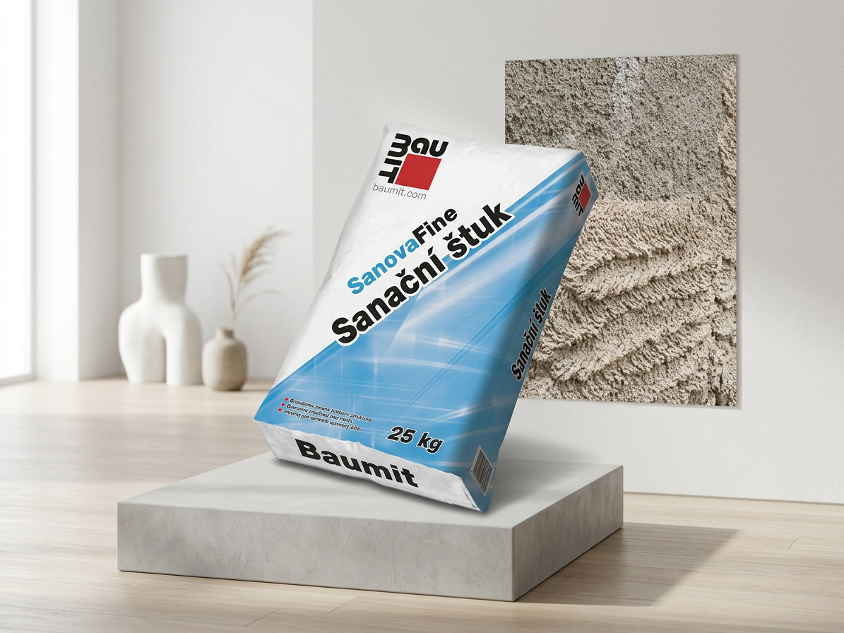 Omítka sanační štuková Baumit SanovaFine 0,6 mm 25 kg