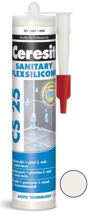 Tmel silikonový sanitární Ceresit CS 25 jasmine 280 ml