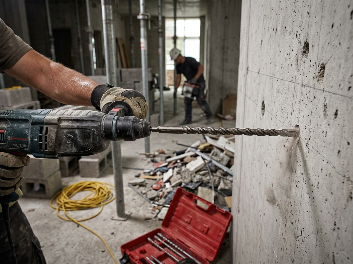 Vrták SDS + s vidiovým křížovým hrotem pro zdivo a beton 12 x 350 mm