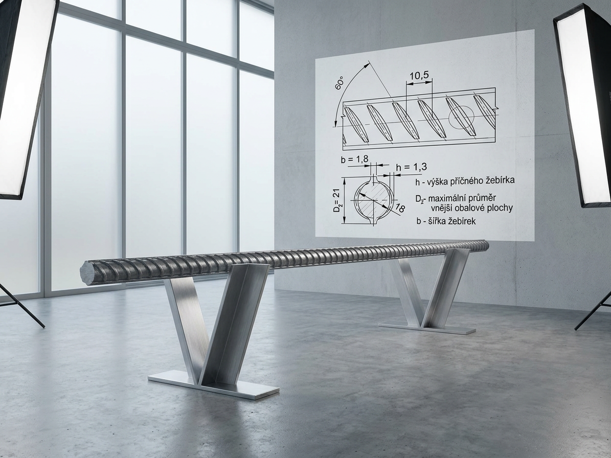 Tyč betonářská ocelová Ø 20 mm délka 6 m