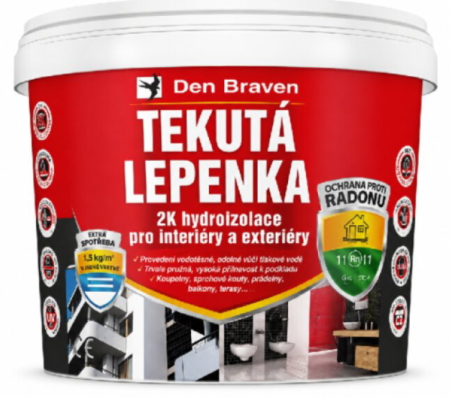 Tekutá lepenka Den Braven 2K hydroizolace 21 kg
