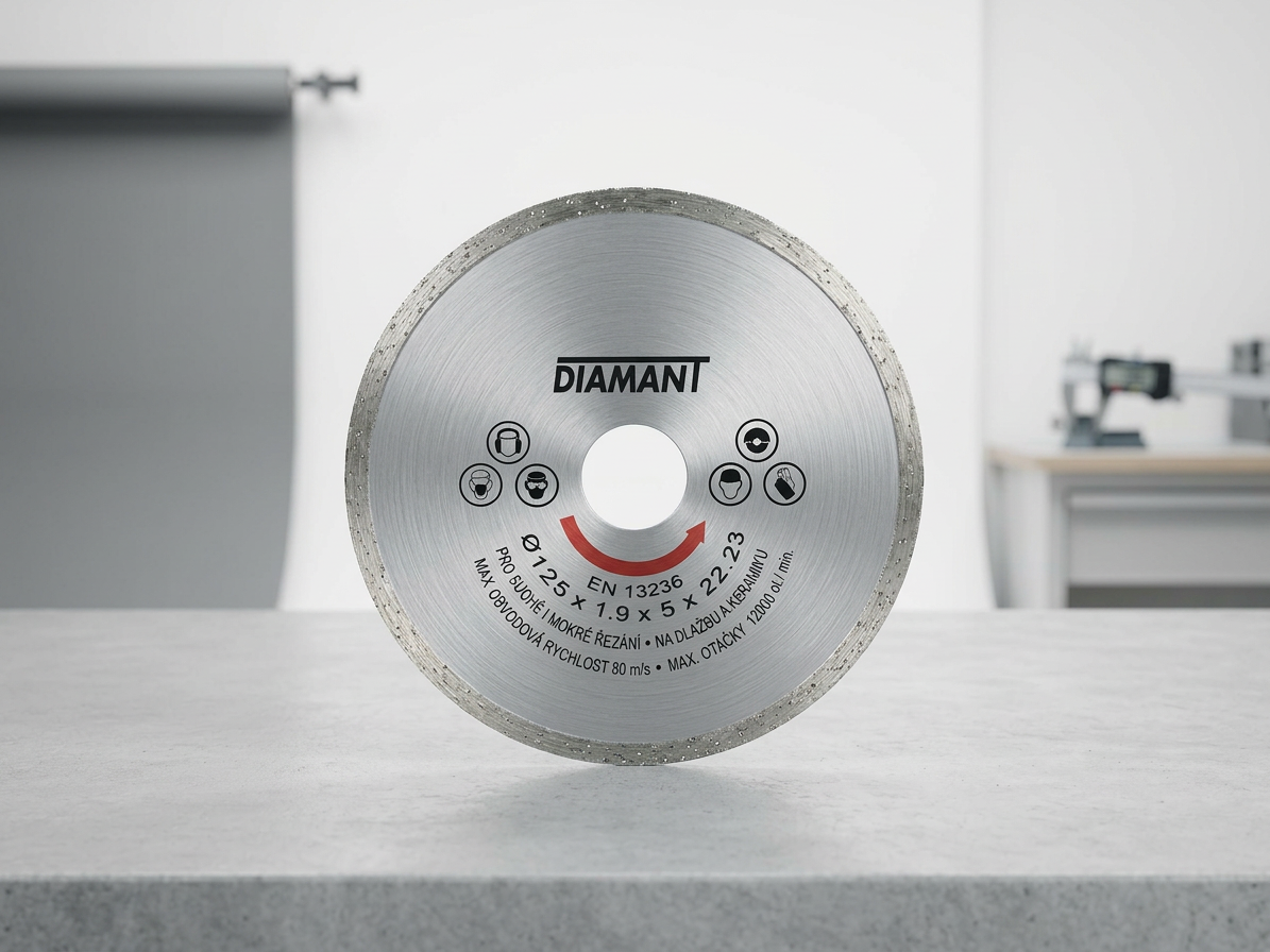 Diamantový kotouč plný STANDARD 125 mm