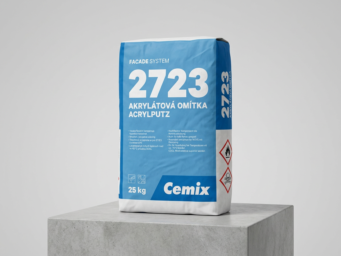 Omítka akrylát Cemix 2723 - 25kg zatíraná 2mm