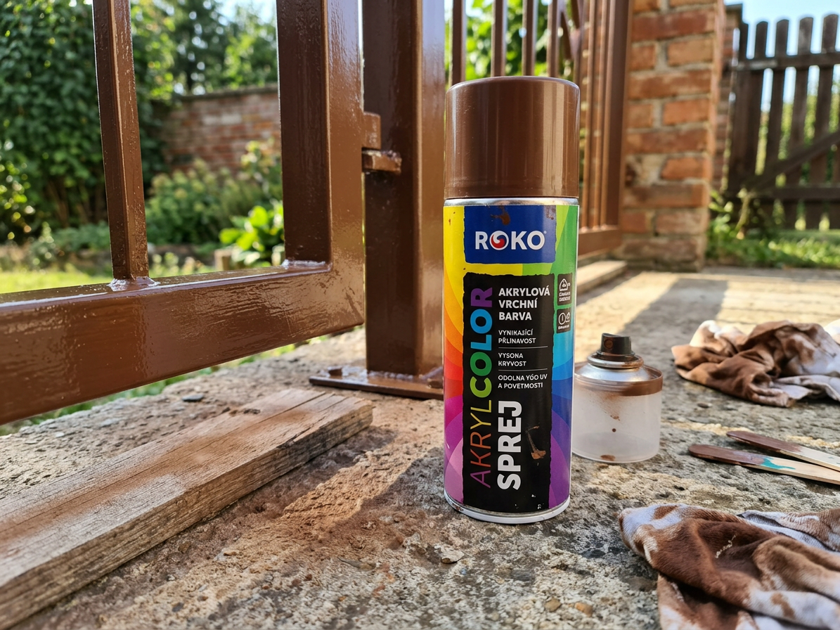 Barva akrylová vrchní Roko AKRYCOLOR Sprej hnědá měděná 400 ml