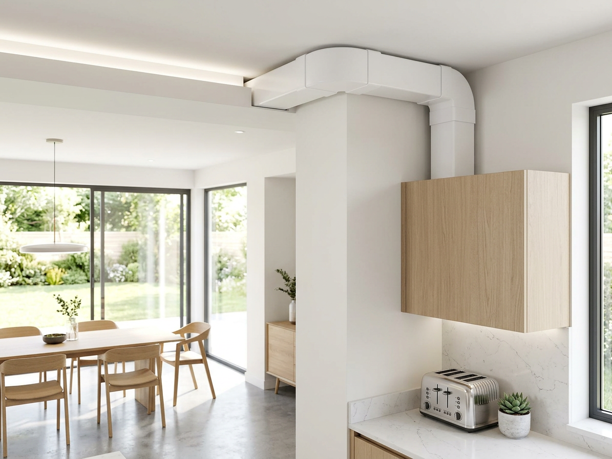Koleno vertikální ploché 90° 110 × 55 mm