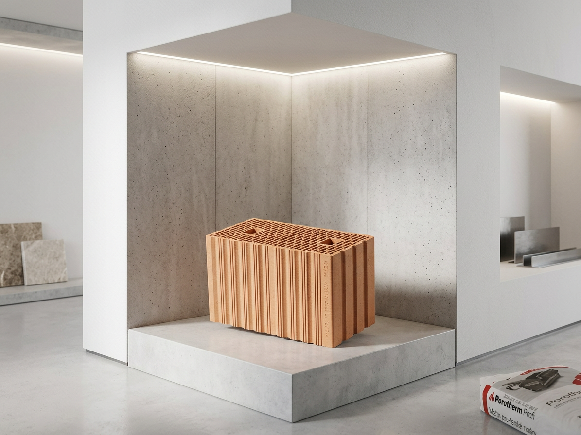 Cihla Porotherm EKO+ Profi R P8 - broušená rohová/500×125×249 mm