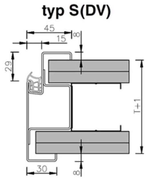 Zárubeň ocelová S 100 DV levá 800 mm