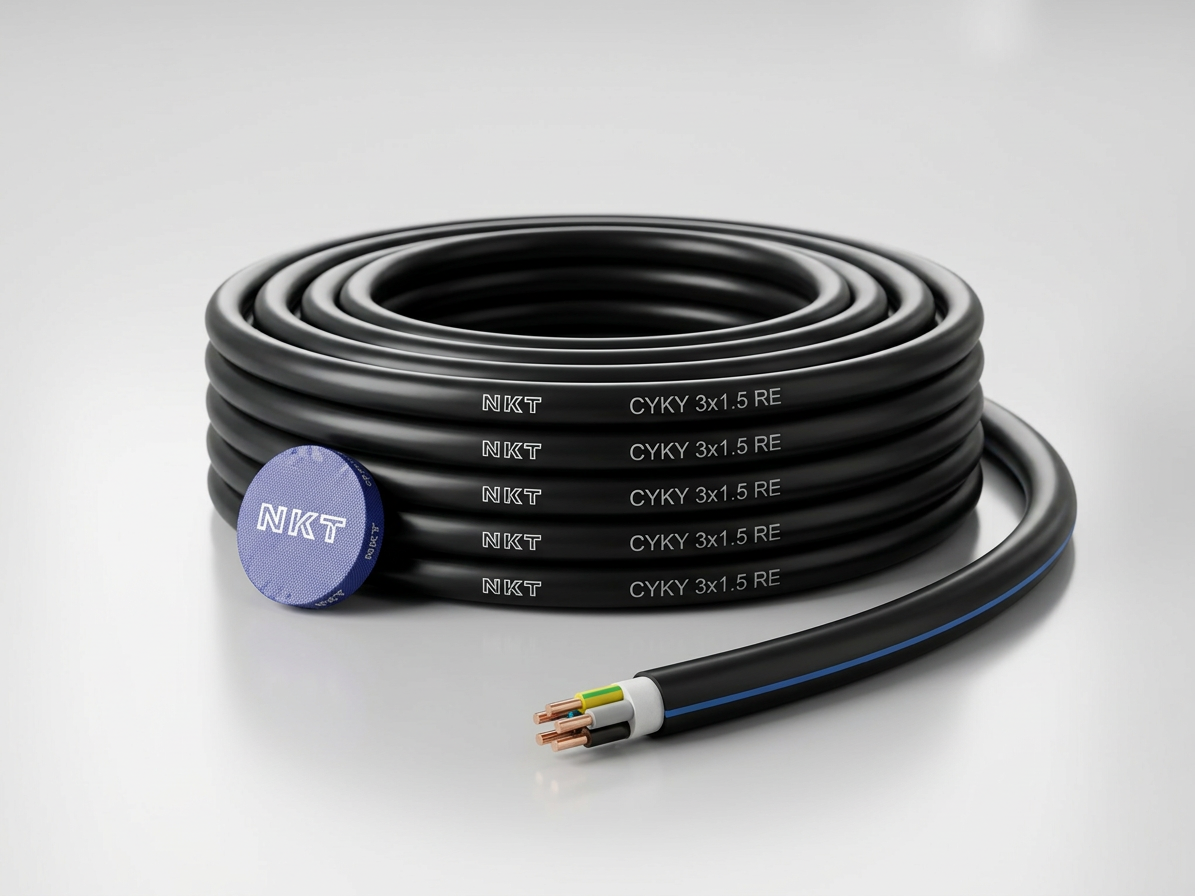 Kabel CYKY-J 5× 1,5 RE (25 m/bal.)