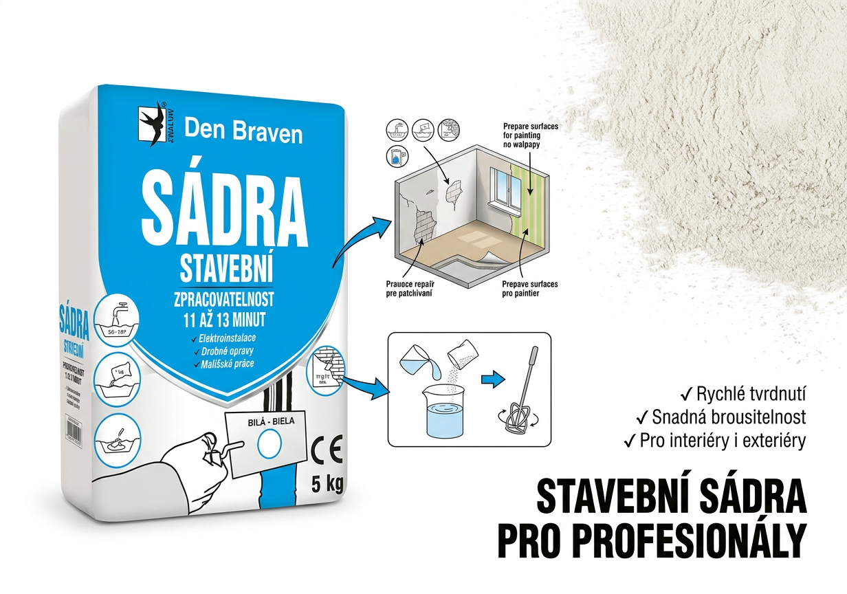 Sádra stavební Den Braven 20 kg