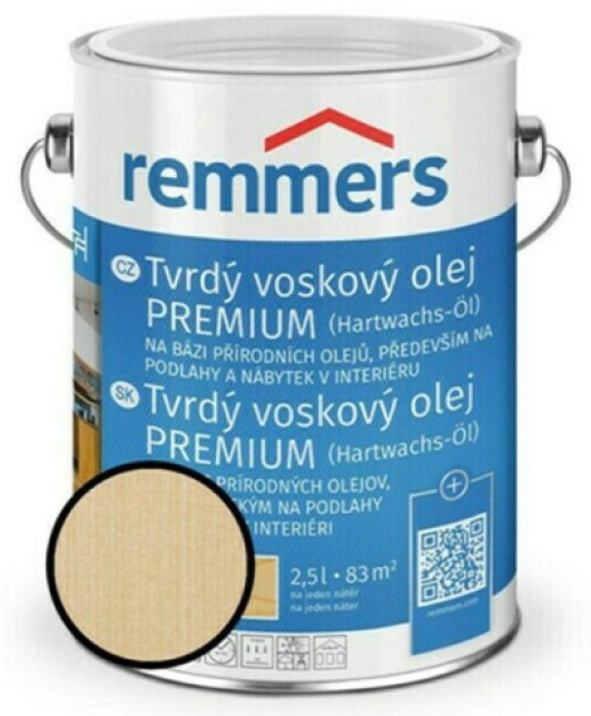 Olej tvrdý voskový Remmers Premium 0695 bezbarvý 2,5 l