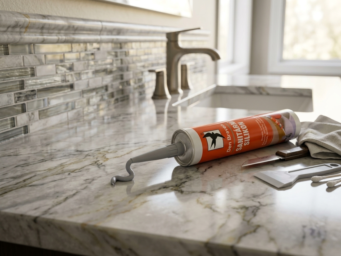 Sanitární silikon šedý Den Braven 280 ml