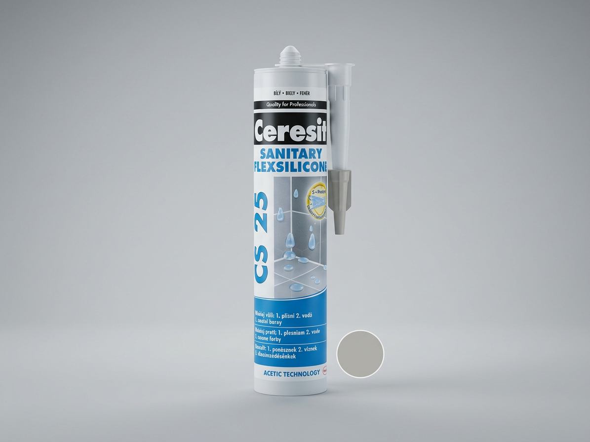 Tmel silikonový sanitární Ceresit CS 25 cementově šedý 280 ml