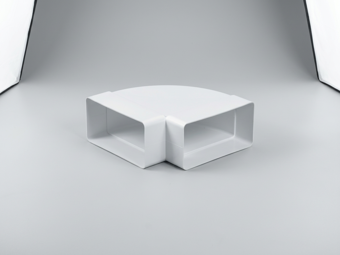 Koleno vodorovné ploché 90° 150 × 75 mm