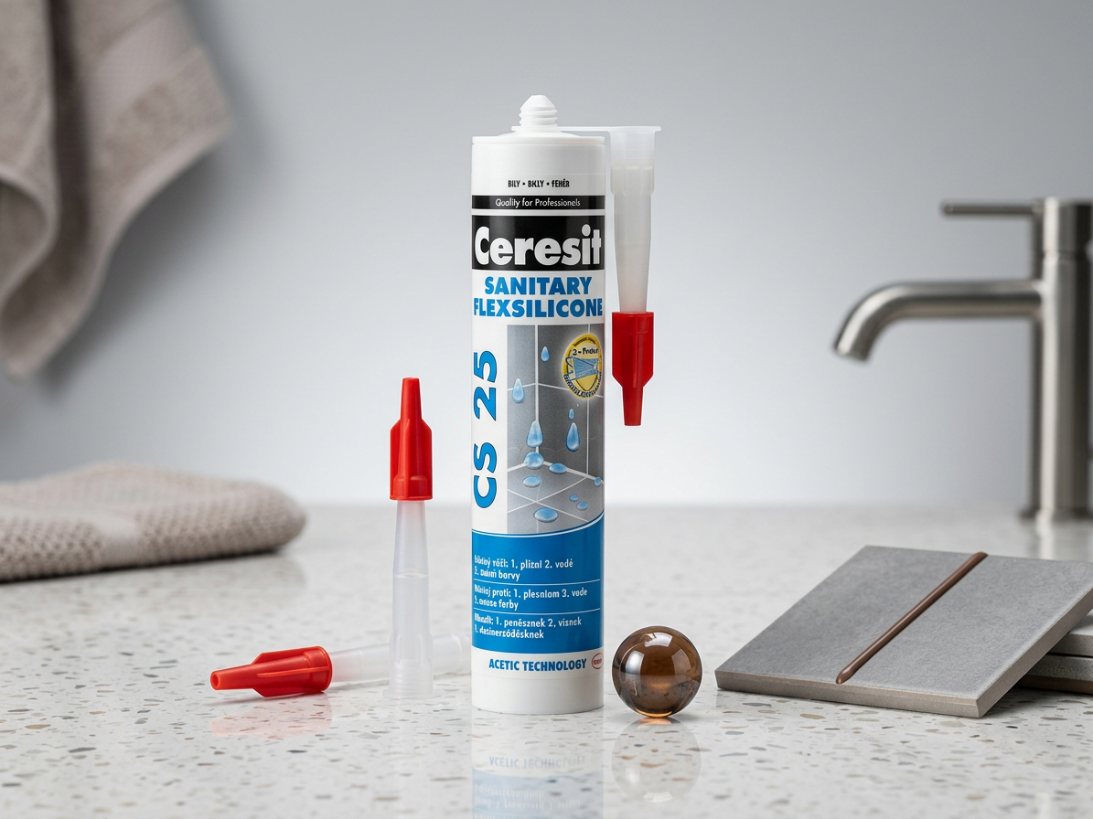 Tmel silikonový sanitární Ceresit CS 25 terra 280 ml