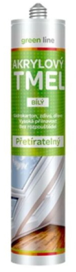 Akrylový tmel bílý 280 ml Green Line přetíratelný