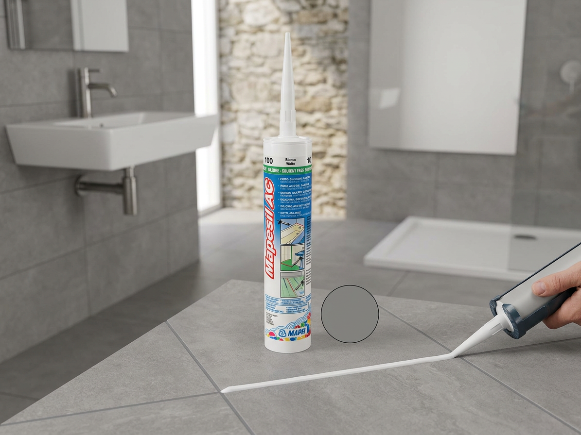 Tmel silikonový Mapei Mapesil AC 113 cementově šedá 310 ml