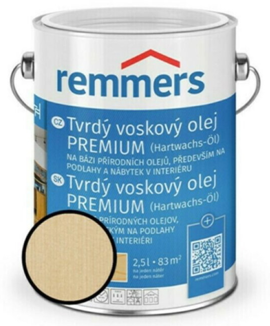 Olej tvrdý voskový Remmers Premium 0695 bezbarvý 0,75 l