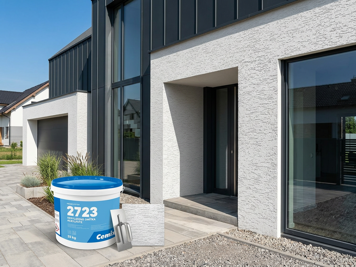 Omítka akrylát Cemix 2723 - 25kg rýhovaná 3mm