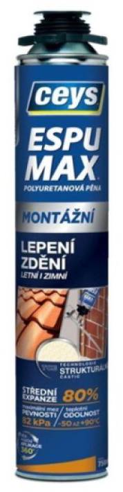 Pěna montážní nízkoexpanzní Ceys ESPUMAX pistolová 750 ml
