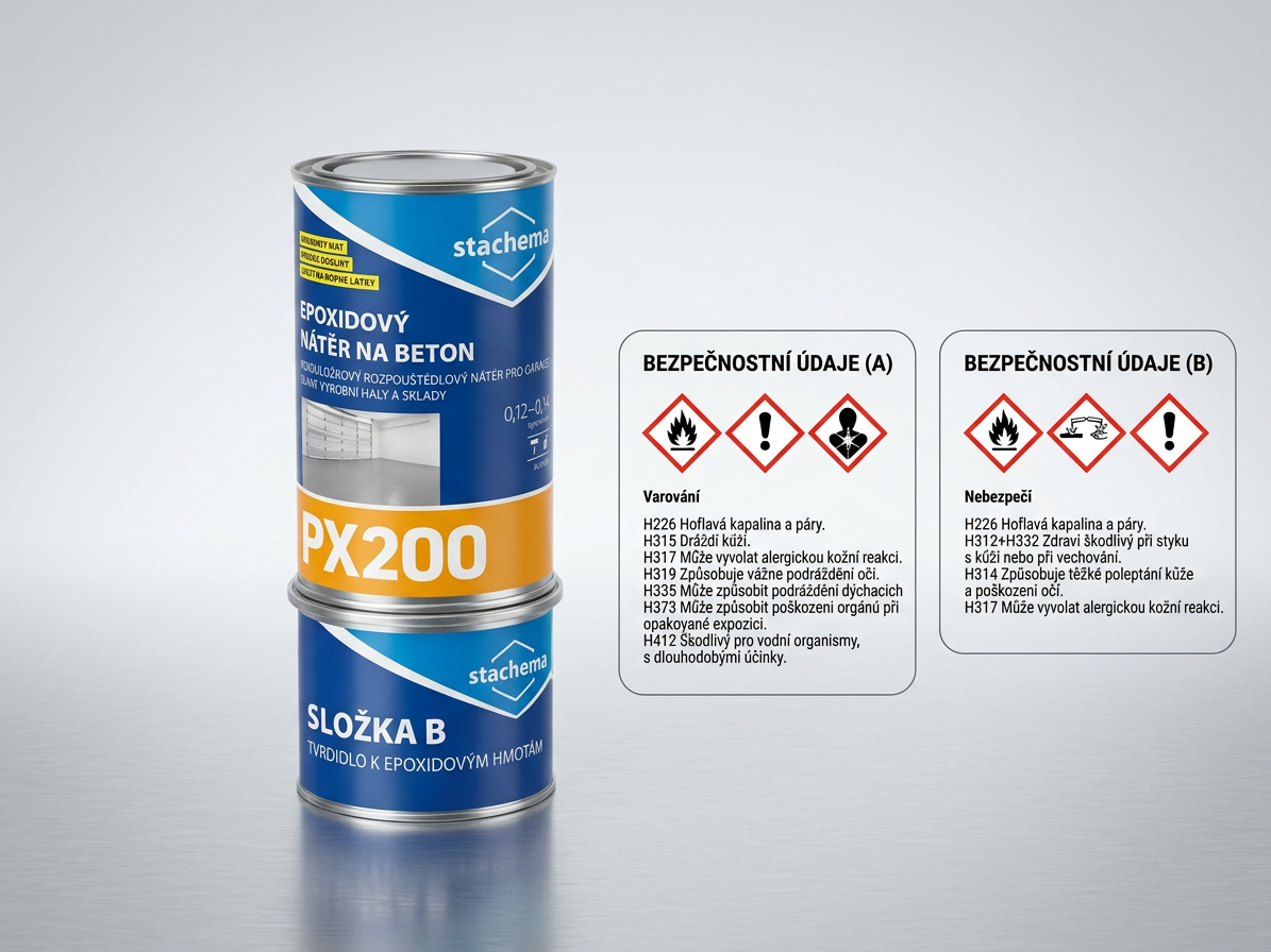 Nátěr epoxidový Stachema PX200 RAL 7040 šedá 1,2 kg
