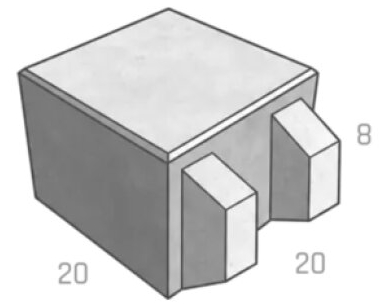 Dlažba betonová DITON VEGETAČNÍ standard 200×200×80 mm