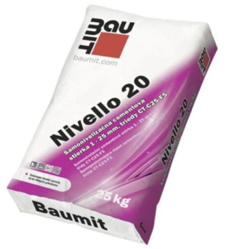 Samonivelační stěrka Baumit Nivello 20 - 25 kg