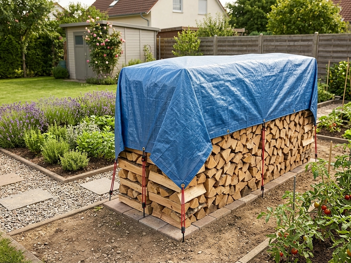 Zakrývací plachta s kovovými oky STANDARD 5 × 8 m 60 g/m²