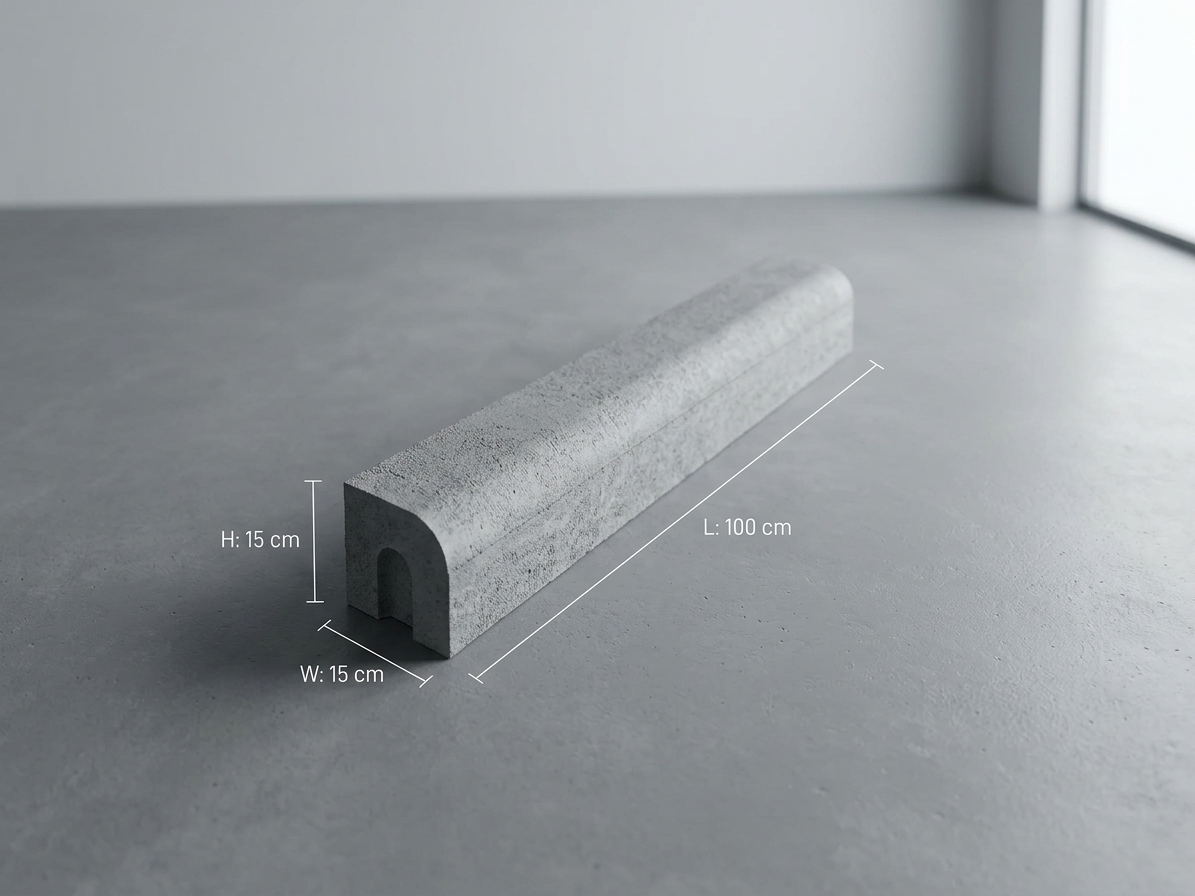 Obrubník silniční nájezdový DITON 1000x150x150 mm přírodní