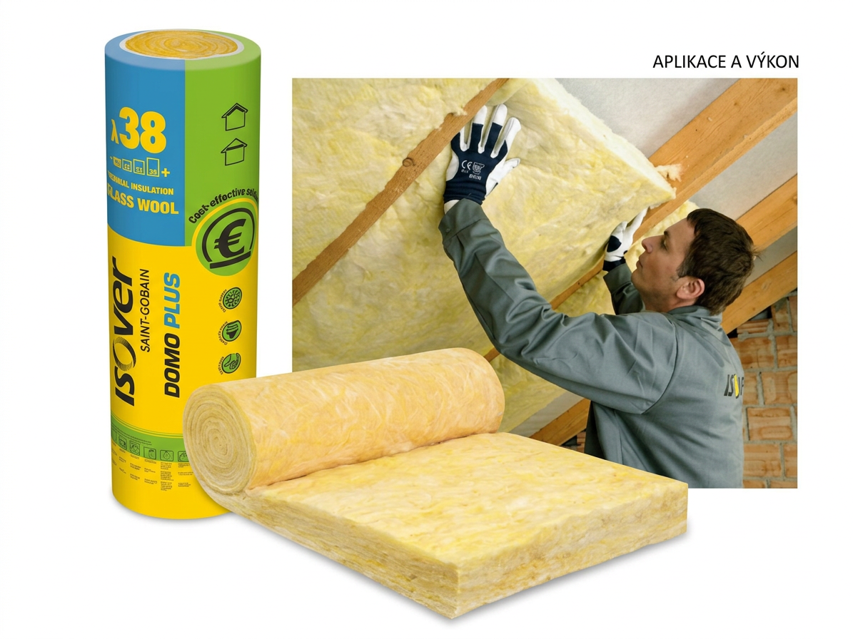 Tepelná izolace Isover Domo Plus TWIN 80 mm (13,68 m²/bal.)