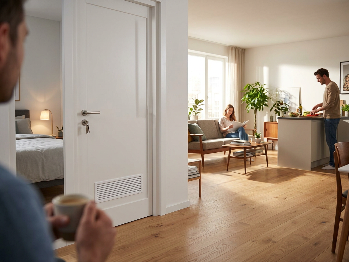 Mřížka větrací dveřní HACO VM D 500×90 mm bílá
