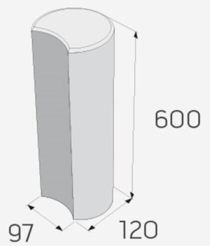 Palisáda Paso PRESBETON NOVA PA 2/60 přírodní 97×120×600 mm