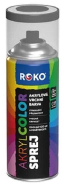 Barva akrylová vrchní Roko AKRYCOLOR Sprej myší šedá 400 ml