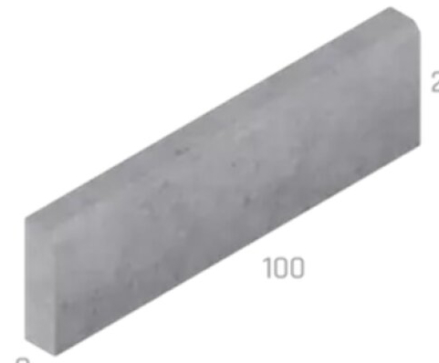 Obrubník parkový DITON 1000x80x250 mm přírodní