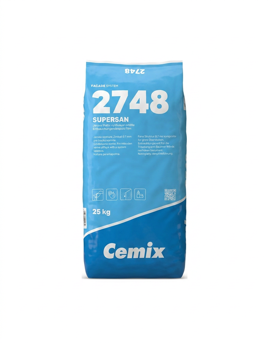 Omítka vysoušecí štuková Cemix 2748 SUPERSAN jemná 25 kg