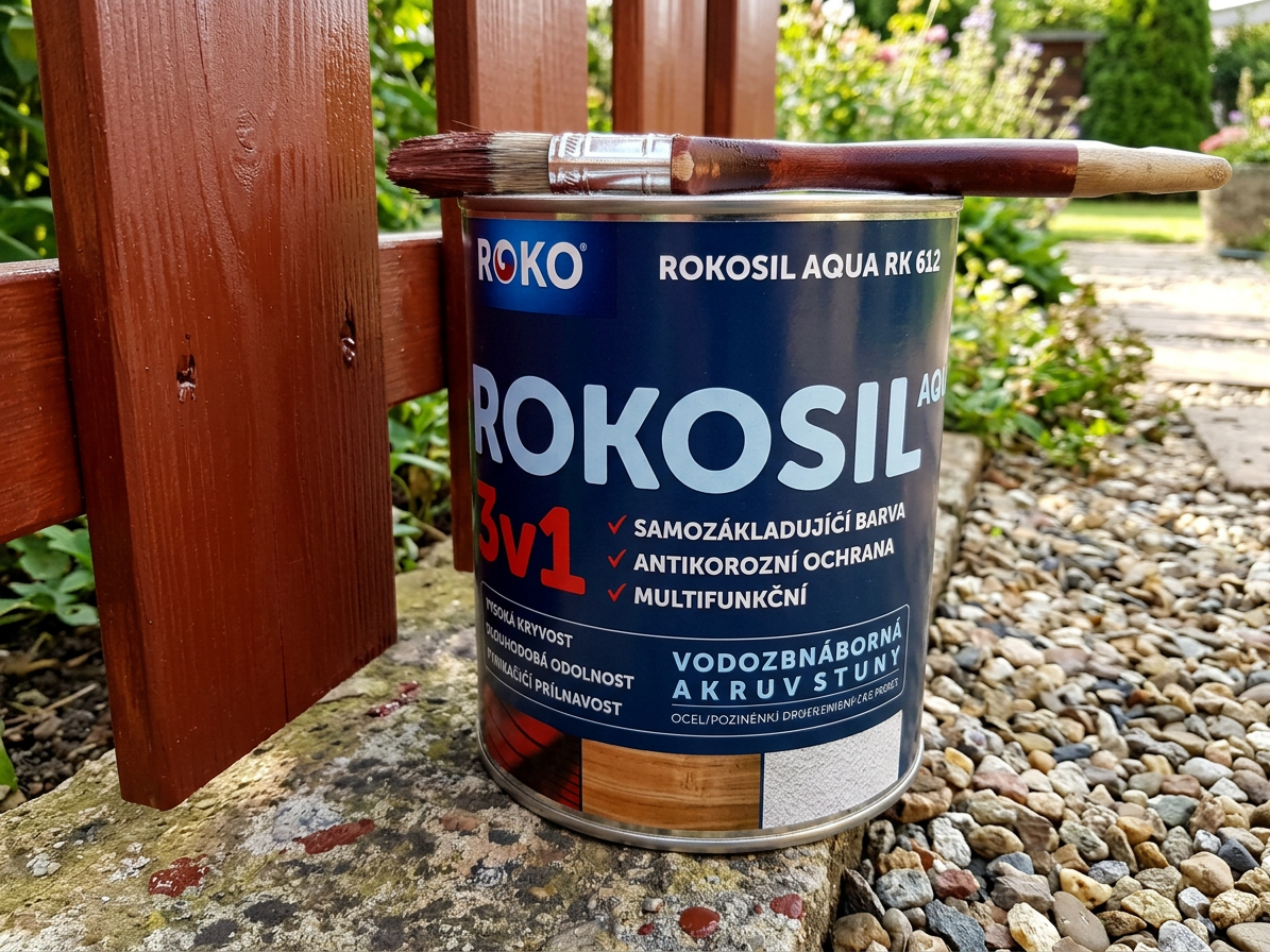 Barva samozákladující Rokosil Aqua 3v1 RK 612 8440 červenohnědá 0,6 l