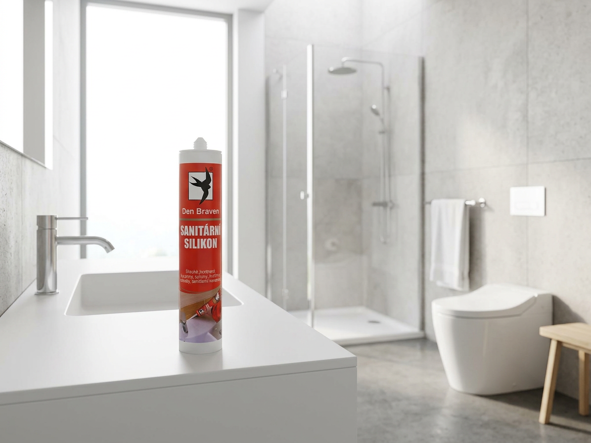 Sanitární silikon stříbrošedý Den Braven 280 ml