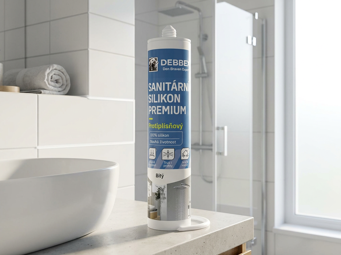 Silikon sanitární Den Braven PREMIUM bílý 280 ml