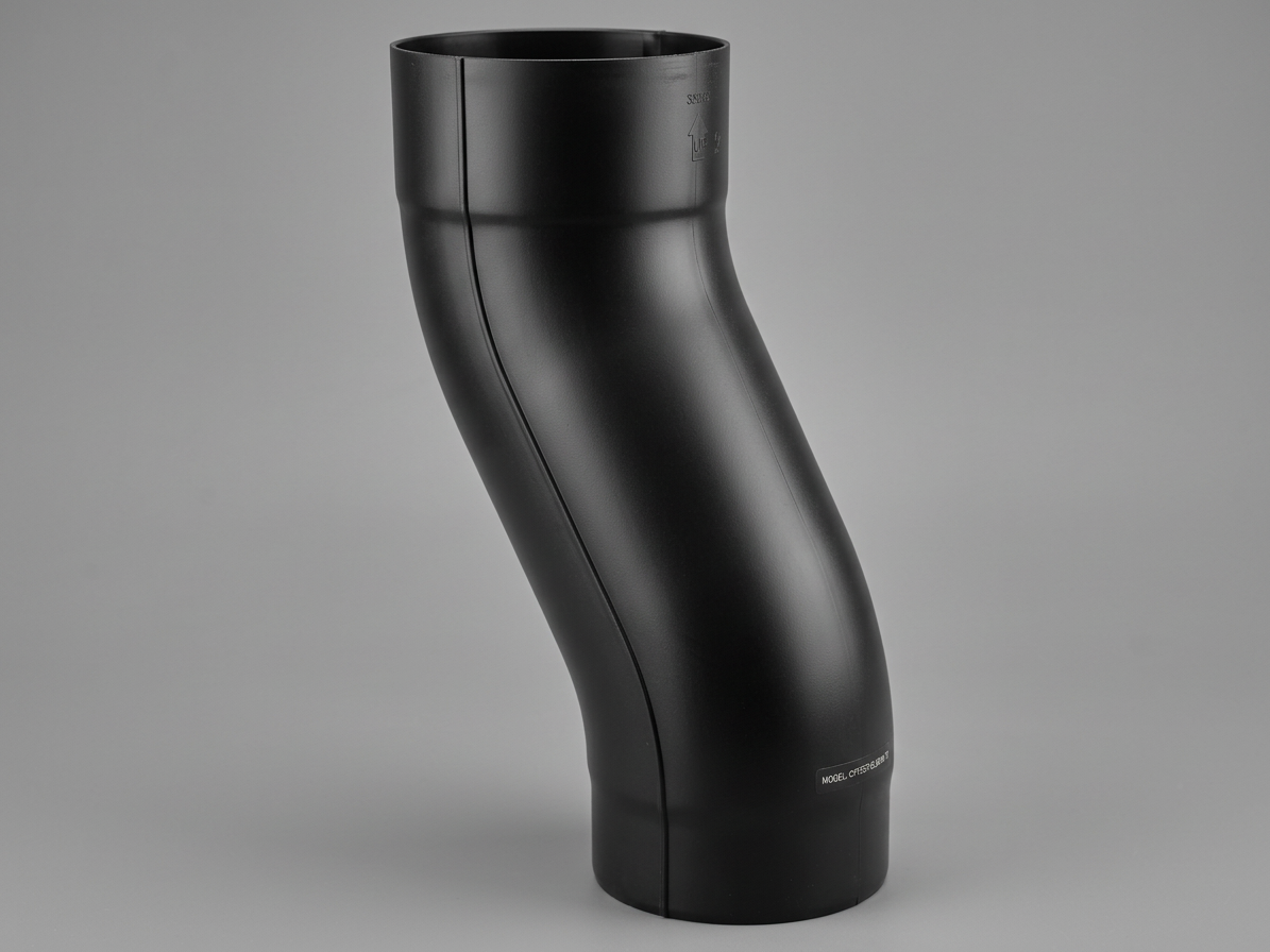 Koleno soklové Robust 80 RAL 9005 černá