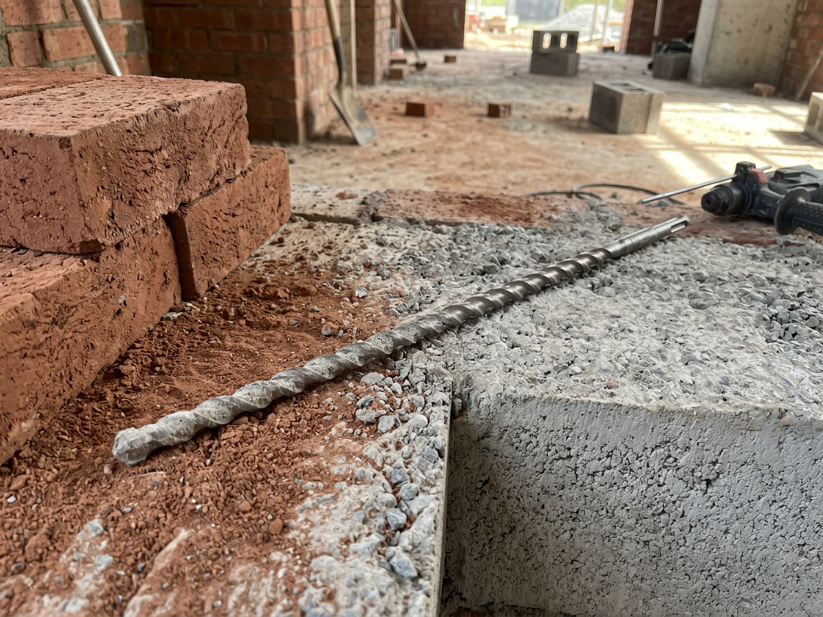 Vrták SDS + s vidiovým křížovým hrotem pro zdivo a beton 22 x 450 mm