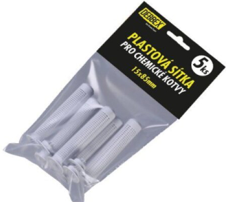 Plastová sítka pro kotvení do dutých materiálů 12 × 50 mm 5 ks