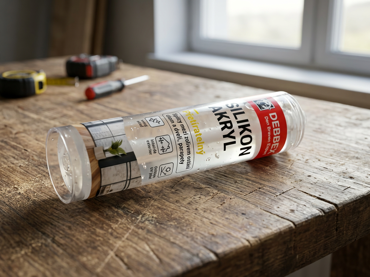 Silikon akrylový tmel Den Braven transparentní 280 ml
