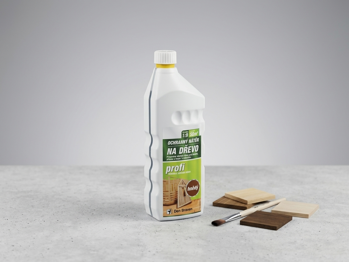 Ochranný nátěr na dřevo PROFI 1 kg hnědý