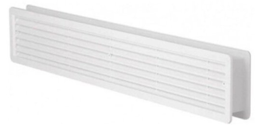 Mřížka větrací dveřní HACO VM D 500×90 mm bílá