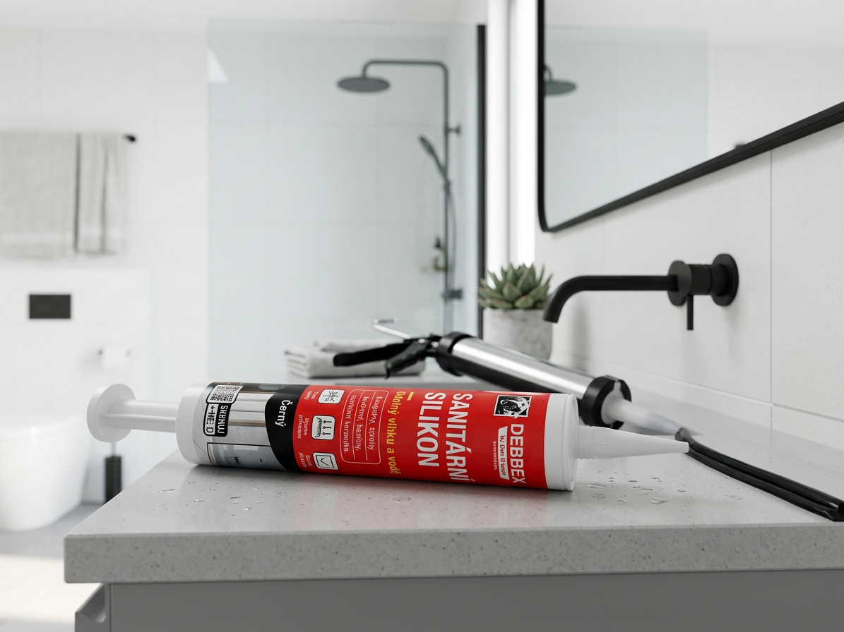 Sanitární silikon černý Den Braven 280 ml