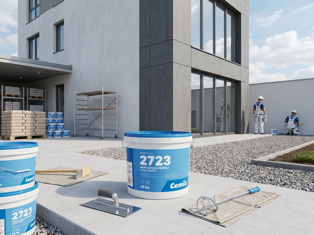 Omítka akrylát Cemix 2723 - 25kg zatíraná 3mm