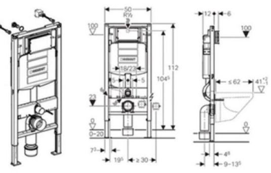 Modul Geberit DUOFIX + tlačítko Delta20