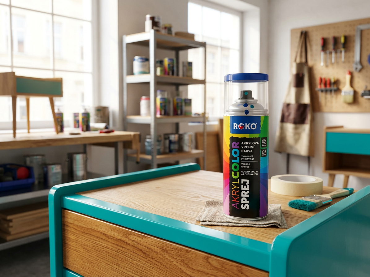 Barva akrylová vrchní Roko AKRYCOLOR Sprej ultramatinová 400 ml