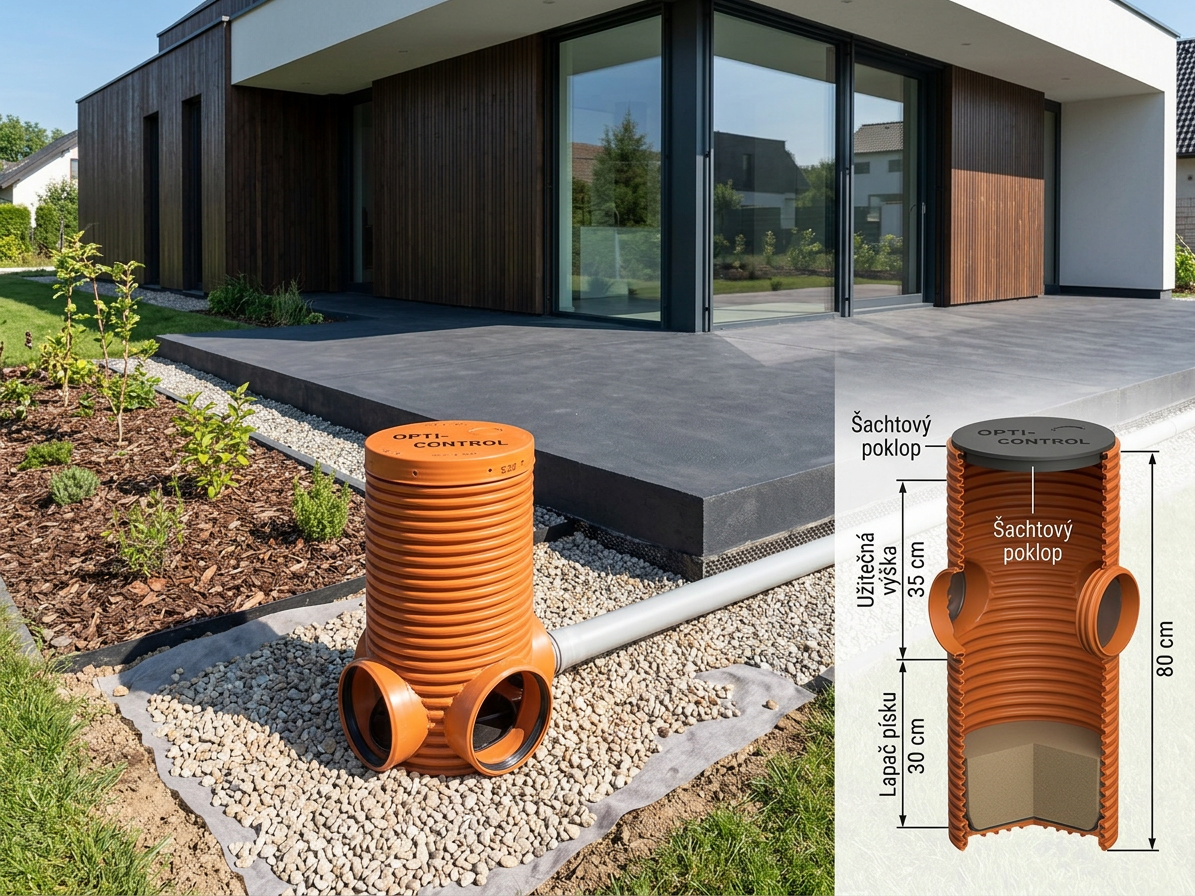 Šachta drenážní Opti-control DN 300 s lapačem písku